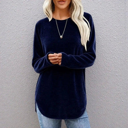 Women's Rounded-Hem Tunic Top