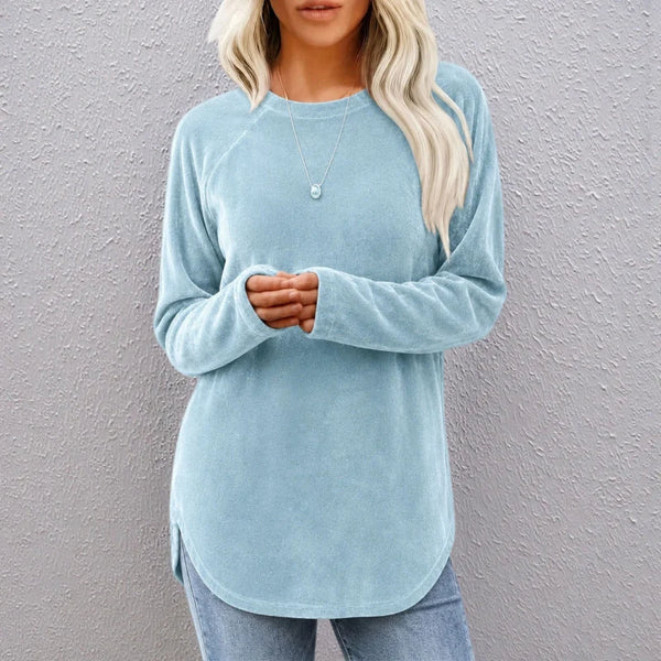 Women's Rounded-Hem Tunic Top