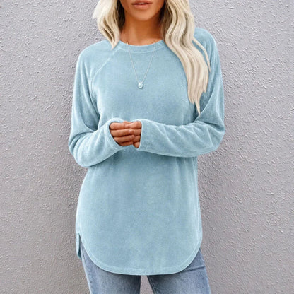 Women's Rounded-Hem Tunic Top