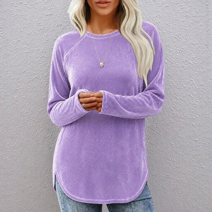 Women's Rounded-Hem Tunic Top