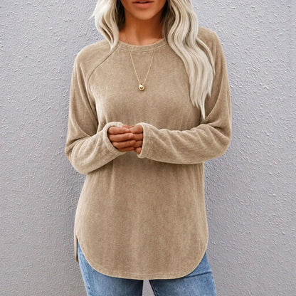Women's Rounded-Hem Tunic Top
