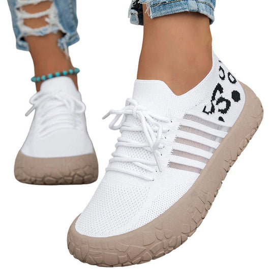 Women's Knit Lace-Up Sneakers