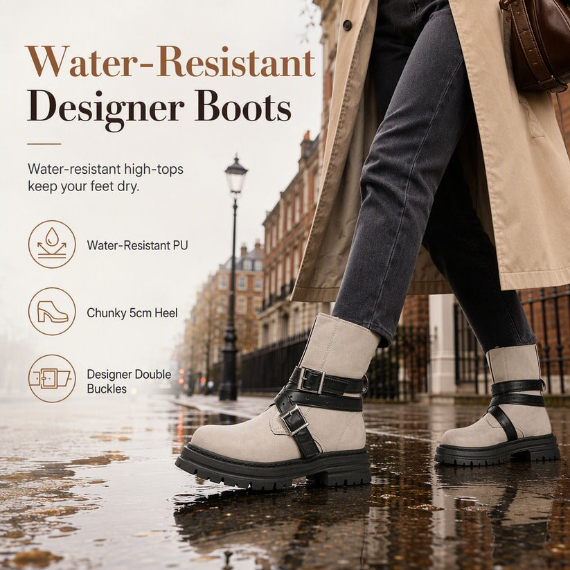 Women's Buckle Strap Ankle Boots