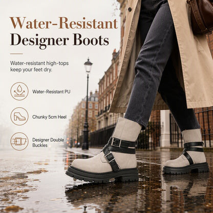 Women's Buckle Strap Ankle Boots