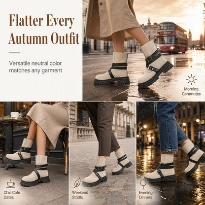 Women's Buckle Strap Ankle Boots