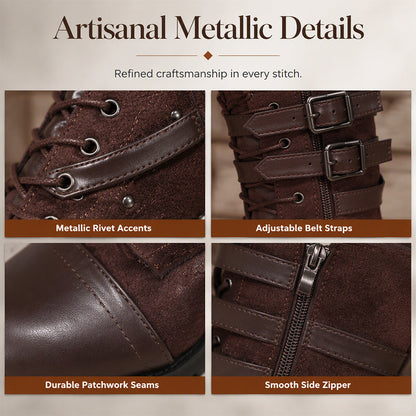 Women's Lace-Up Buckle Boots