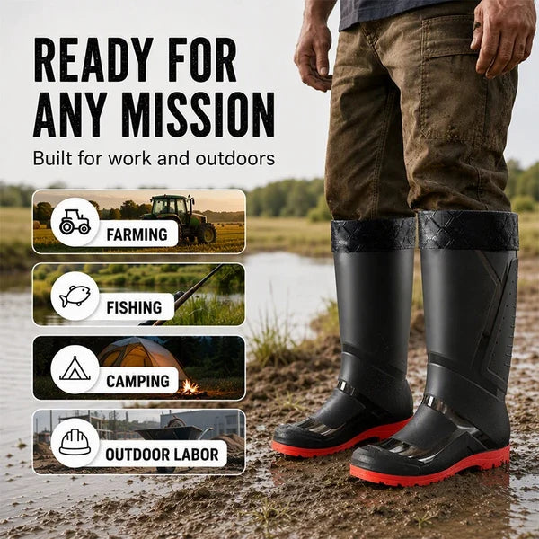 Men's High-Top Waterproof Rain Boots