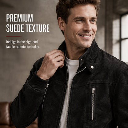 Men's Stand Collar Zip-Front Jacket