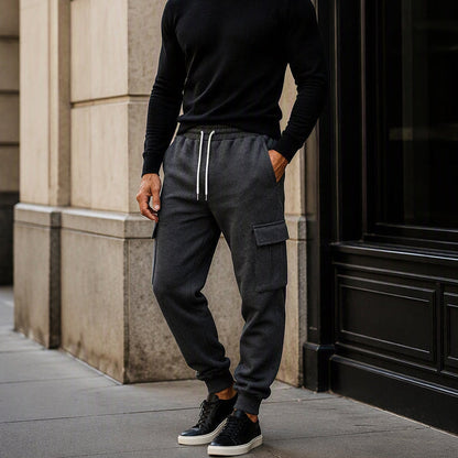Men's Cargo Jogger Pants with Drawstring