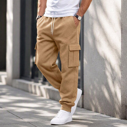 Men's Cargo Jogger Pants with Drawstring