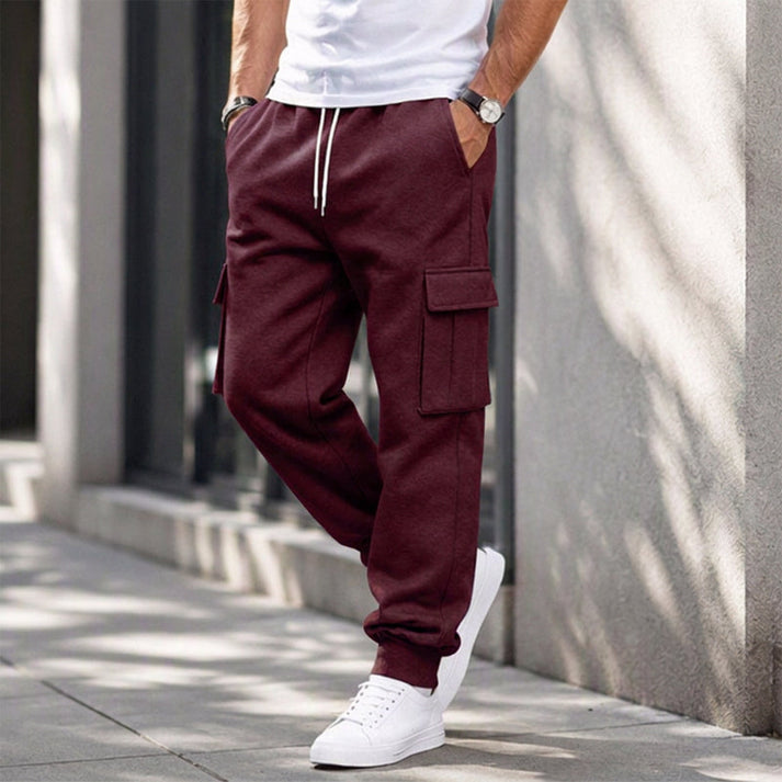 Men's Cargo Jogger Pants with Drawstring