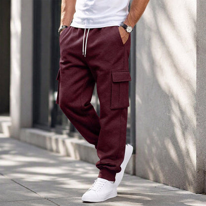 Men's Cargo Jogger Pants with Drawstring