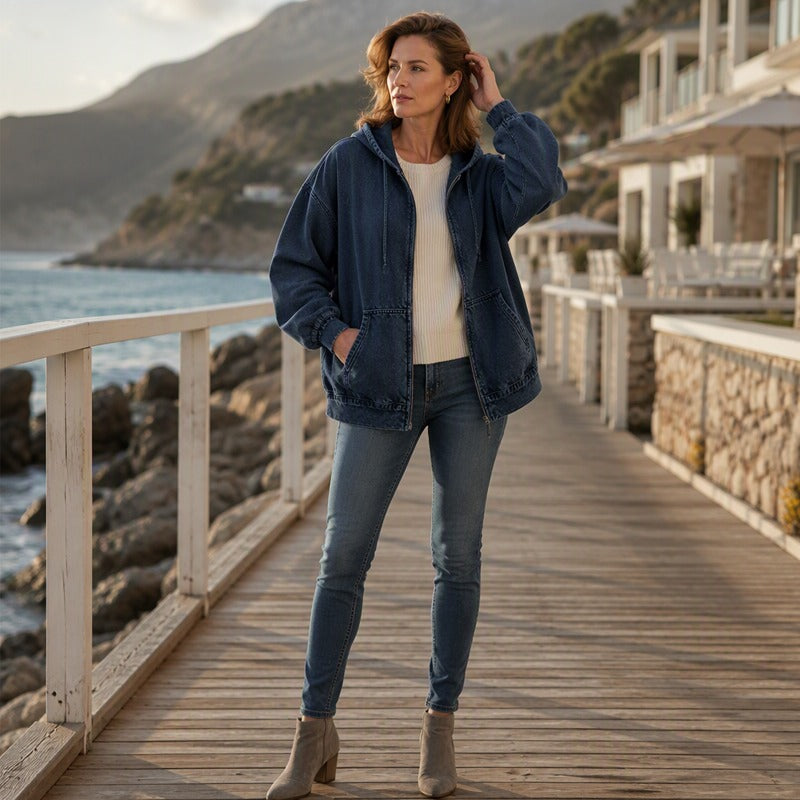 Women's Hooded Zip-Front Jacket