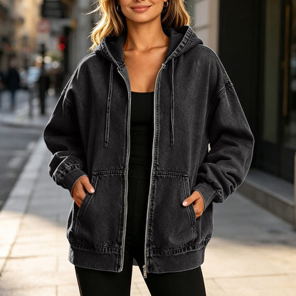 Women's Hooded Zip-Front Jacket