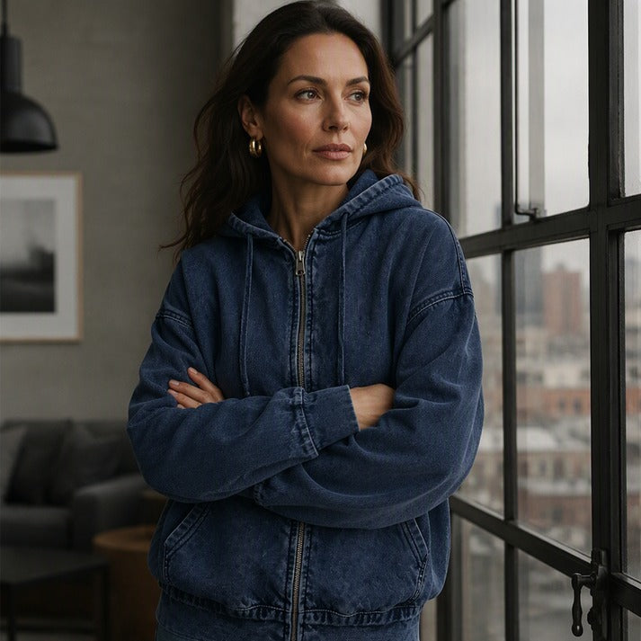 Women's Hooded Zip-Front Jacket