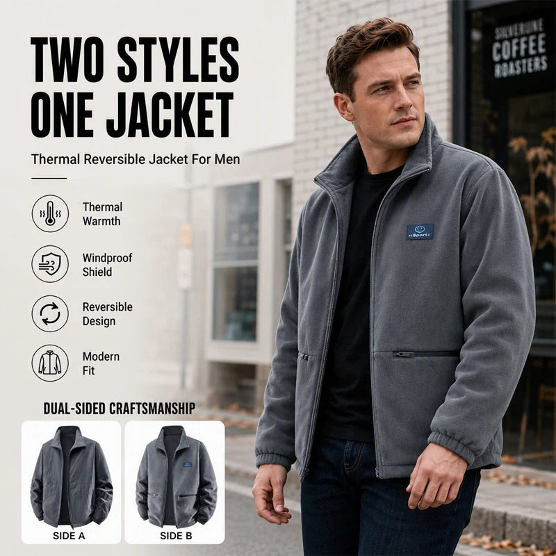 Men's Zip-Front Stand Collar Jacket