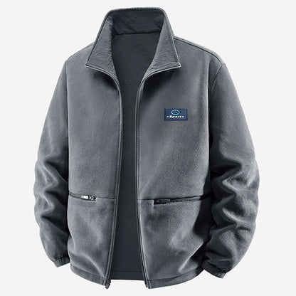 Men's Zip-Front Stand Collar Jacket