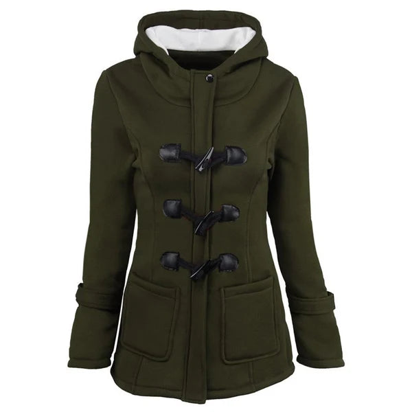 Women's Hooded Toggle-Front Jacket