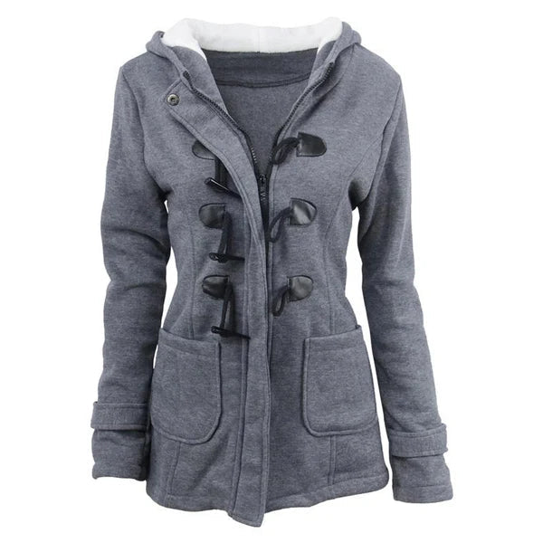Women's Hooded Toggle-Front Jacket