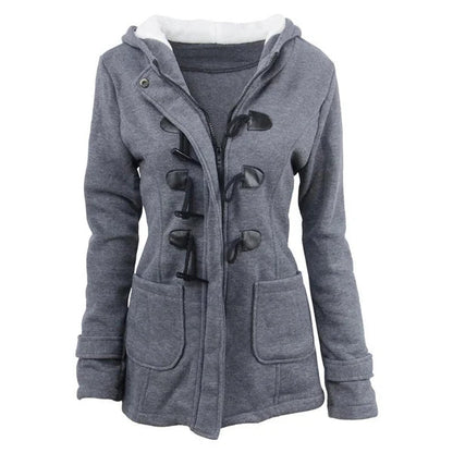 Women's Hooded Toggle-Front Jacket