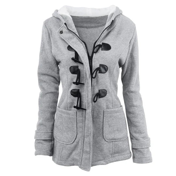 Women's Hooded Toggle-Front Jacket