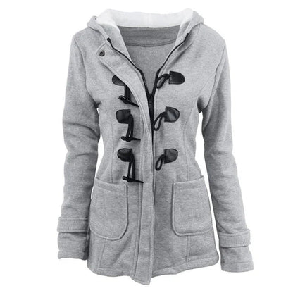 Women's Hooded Toggle-Front Jacket