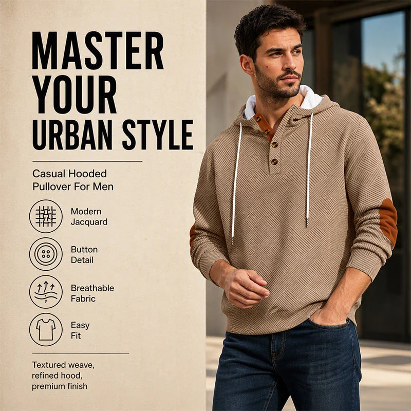 Men's Hooded Button-Front Sweatshirt