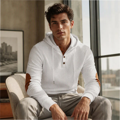 Men's Hooded Button-Front Sweatshirt
