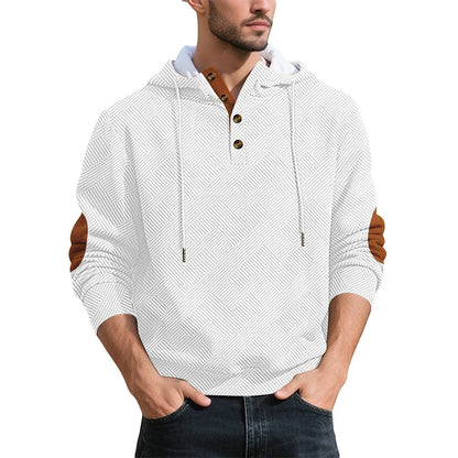 Men's Hooded Button-Front Sweatshirt