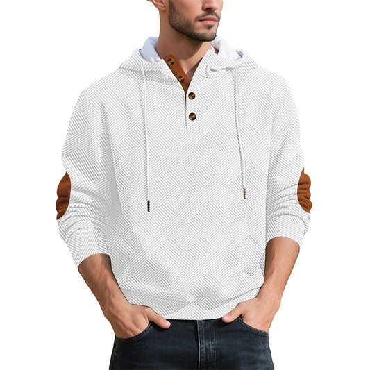 Men's Hooded Button-Front Sweatshirt