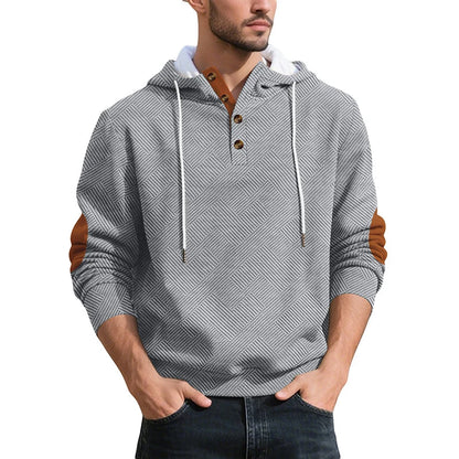 Men's Hooded Button-Front Sweatshirt