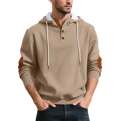 Men's Hooded Button-Front Sweatshirt