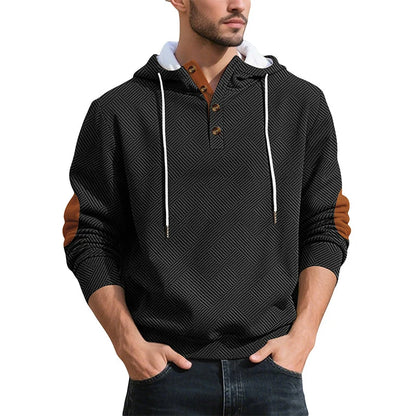 Men's Hooded Button-Front Sweatshirt