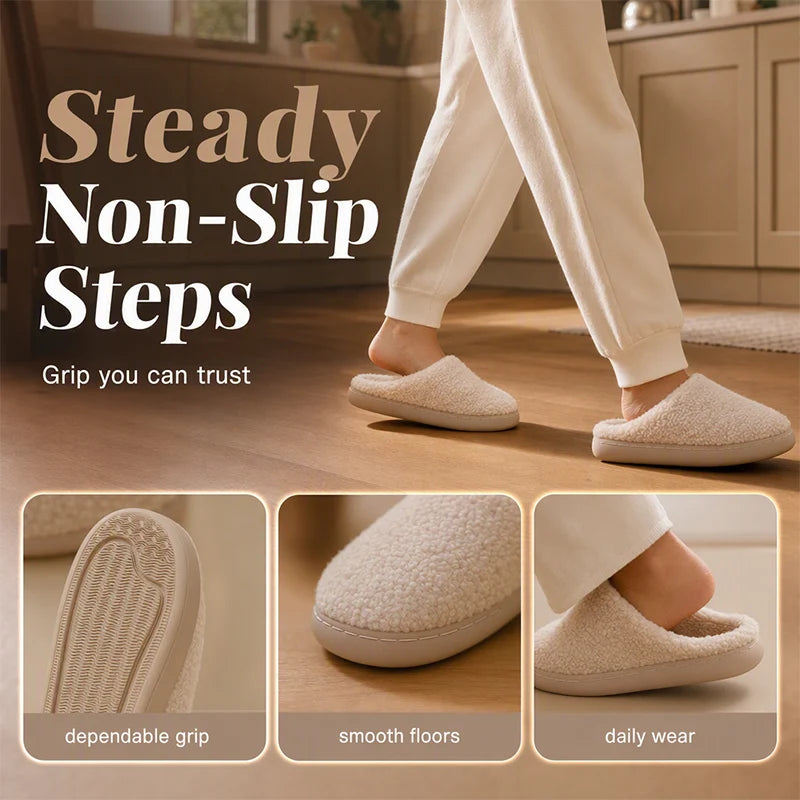 Unisex Textured Slip-On Slippers