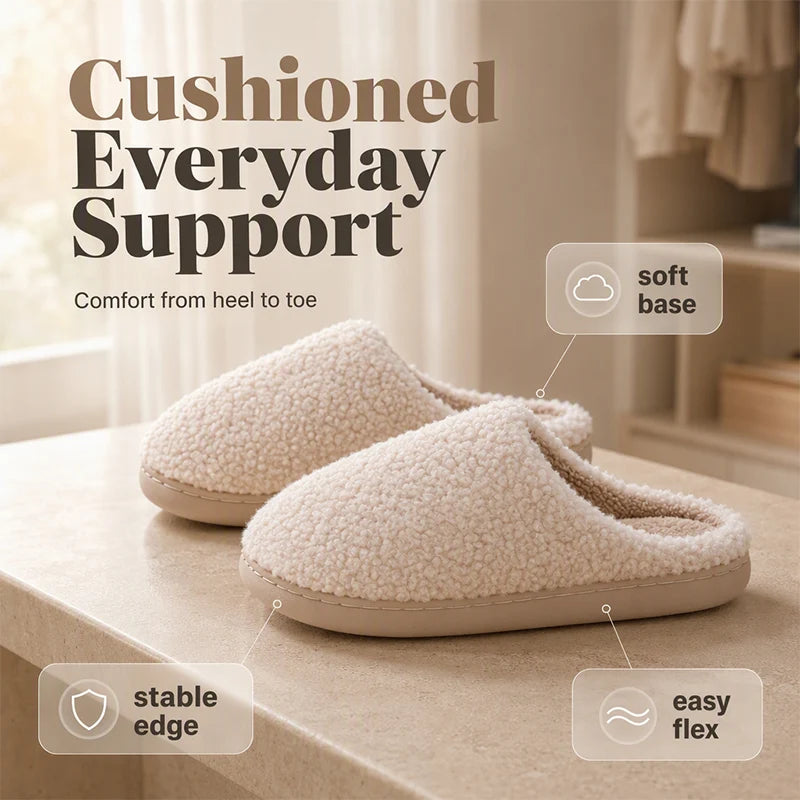 Unisex Textured Slip-On Slippers