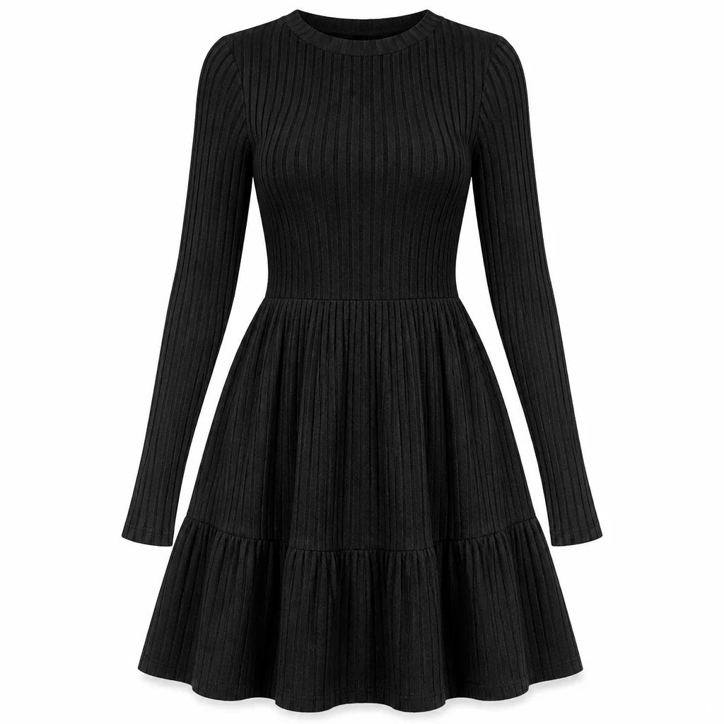 Women's Ribbed Crew Neck Dress