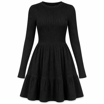 Women's Ribbed Crew Neck Dress