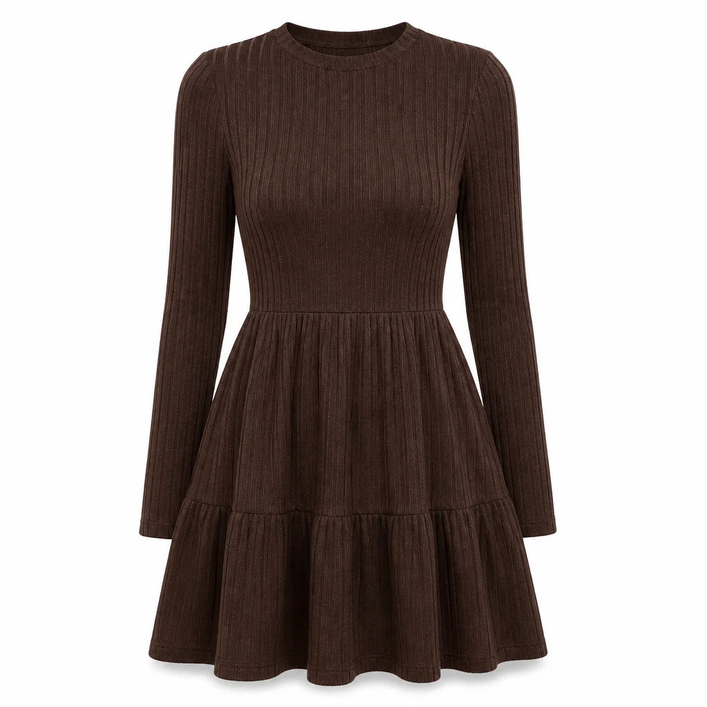 Women's Ribbed Crew Neck Dress