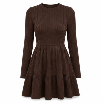 Women's Ribbed Crew Neck Dress