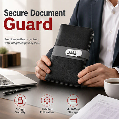 Document Storage Binder with Combination Lock