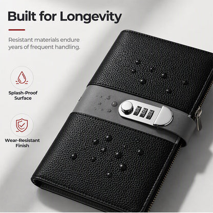 Document Storage Binder with Combination Lock