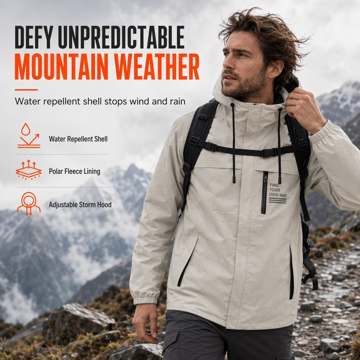 Hooded Zip-Front Jacket with Pockets