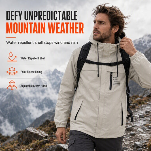Hooded Zip-Front Jacket with Pockets