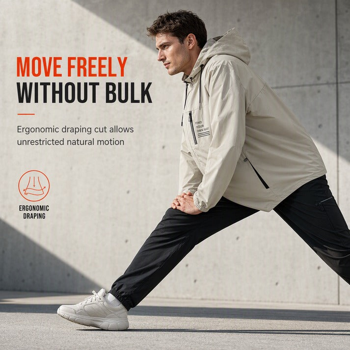 Hooded Zip-Front Jacket with Pockets
