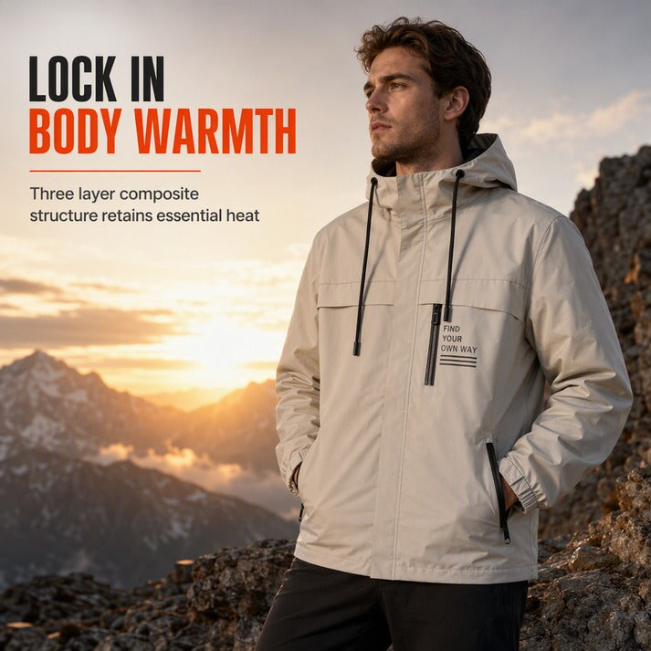 Hooded Zip-Front Jacket with Pockets