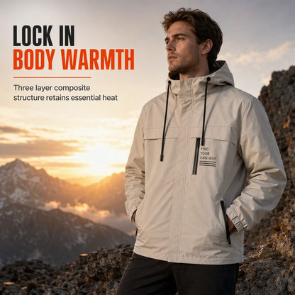 Hooded Zip-Front Jacket with Pockets