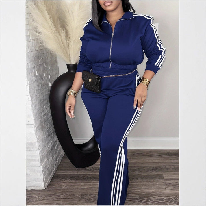 Women's Zip-Up Jacket and Pants Set