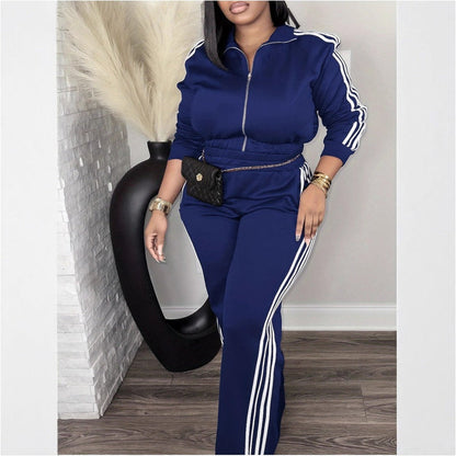 Women's Zip-Up Jacket and Pants Set