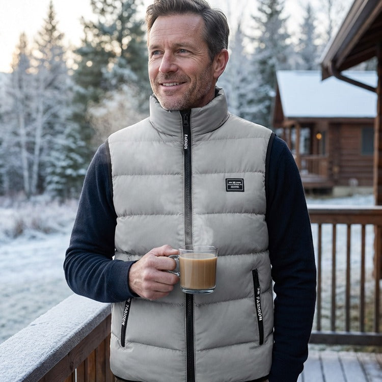 Men's Quilted Stand Collar Vest