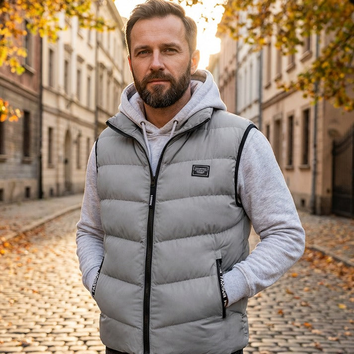 Men's Quilted Stand Collar Vest